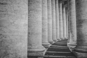 large pillars guiding a path forward